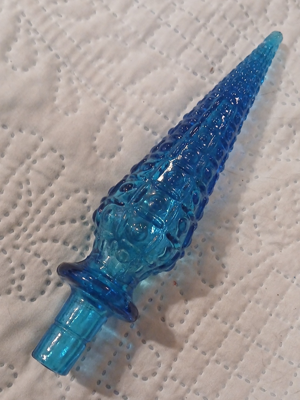 Blue Glass Decorative Finial